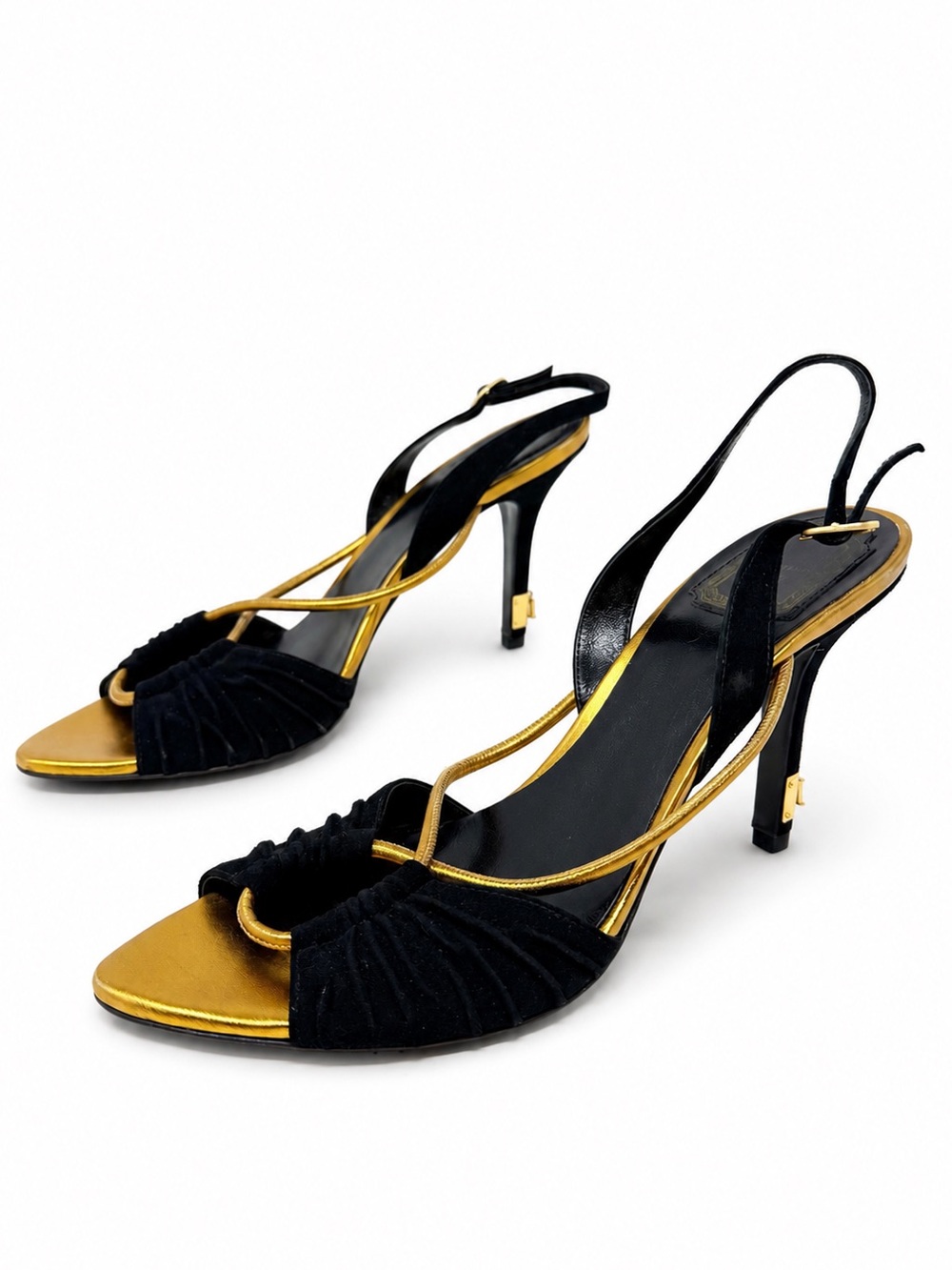 Vintage Christian Dior D Logo Slingback Sandal Heels Womens EU 39.5